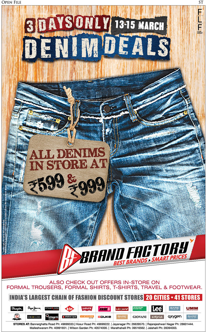 brand factory offers on jeans online