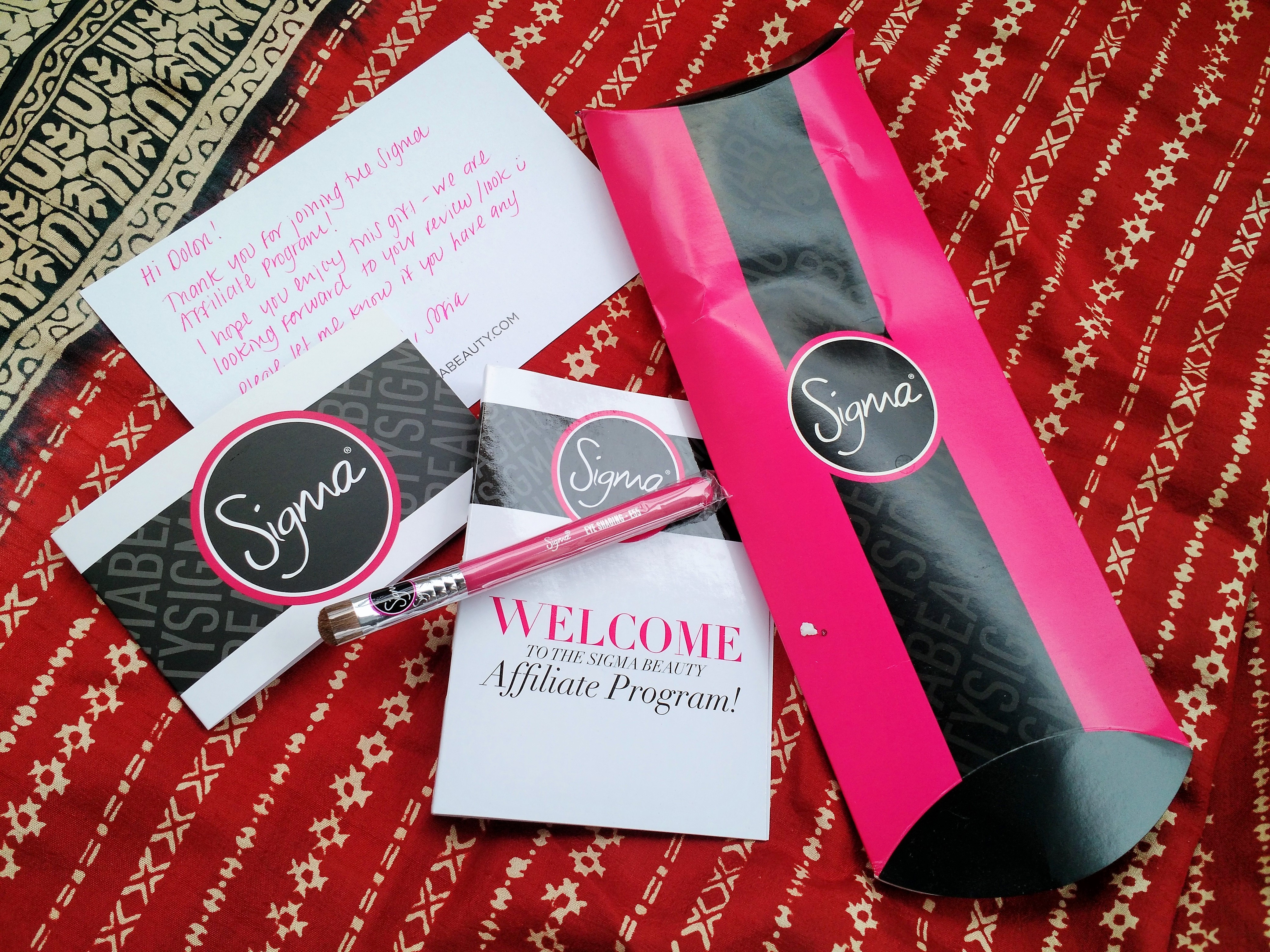 Sigma Beauty Affiliate Program Welcome Gift