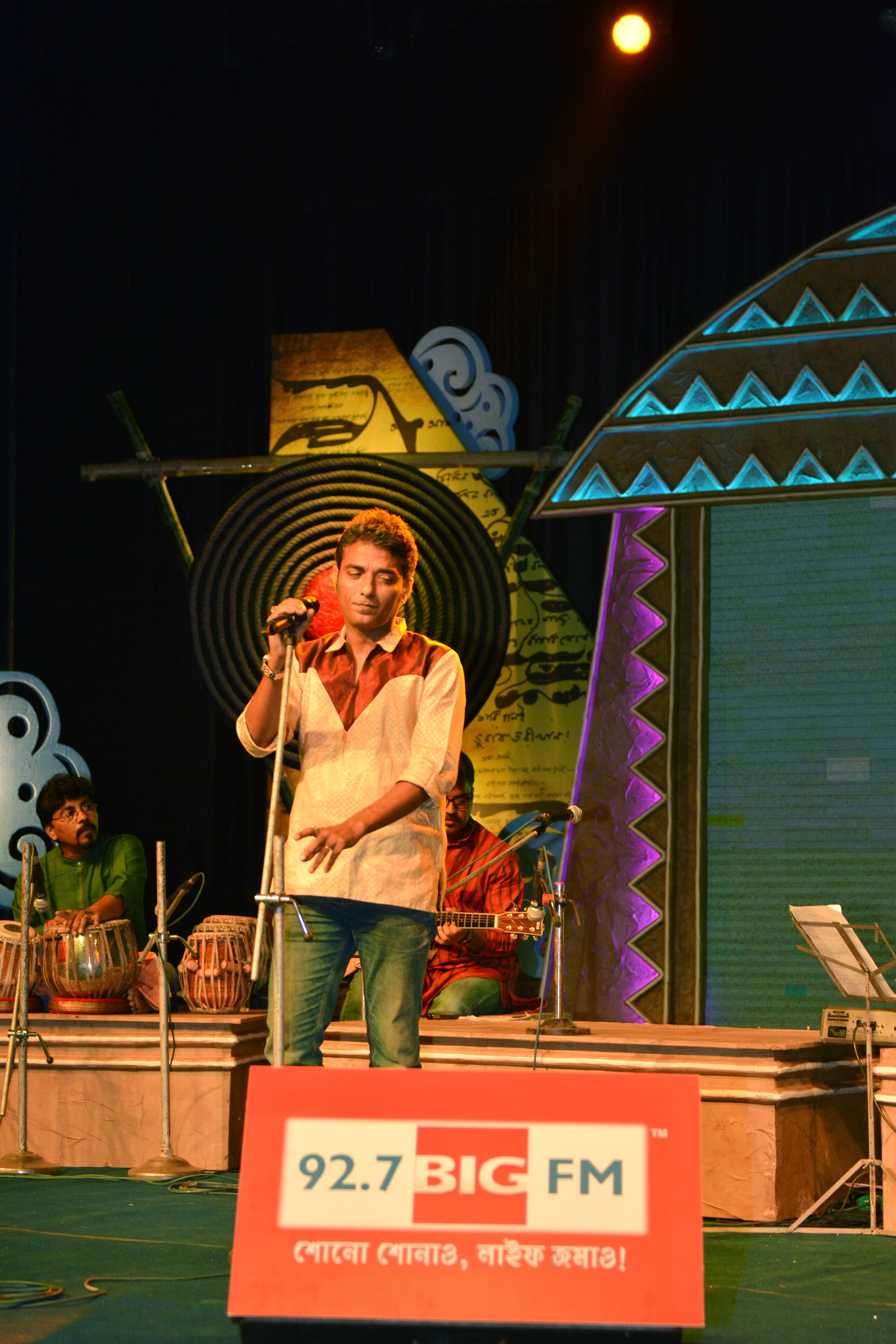 Anindo Bose performing at the event