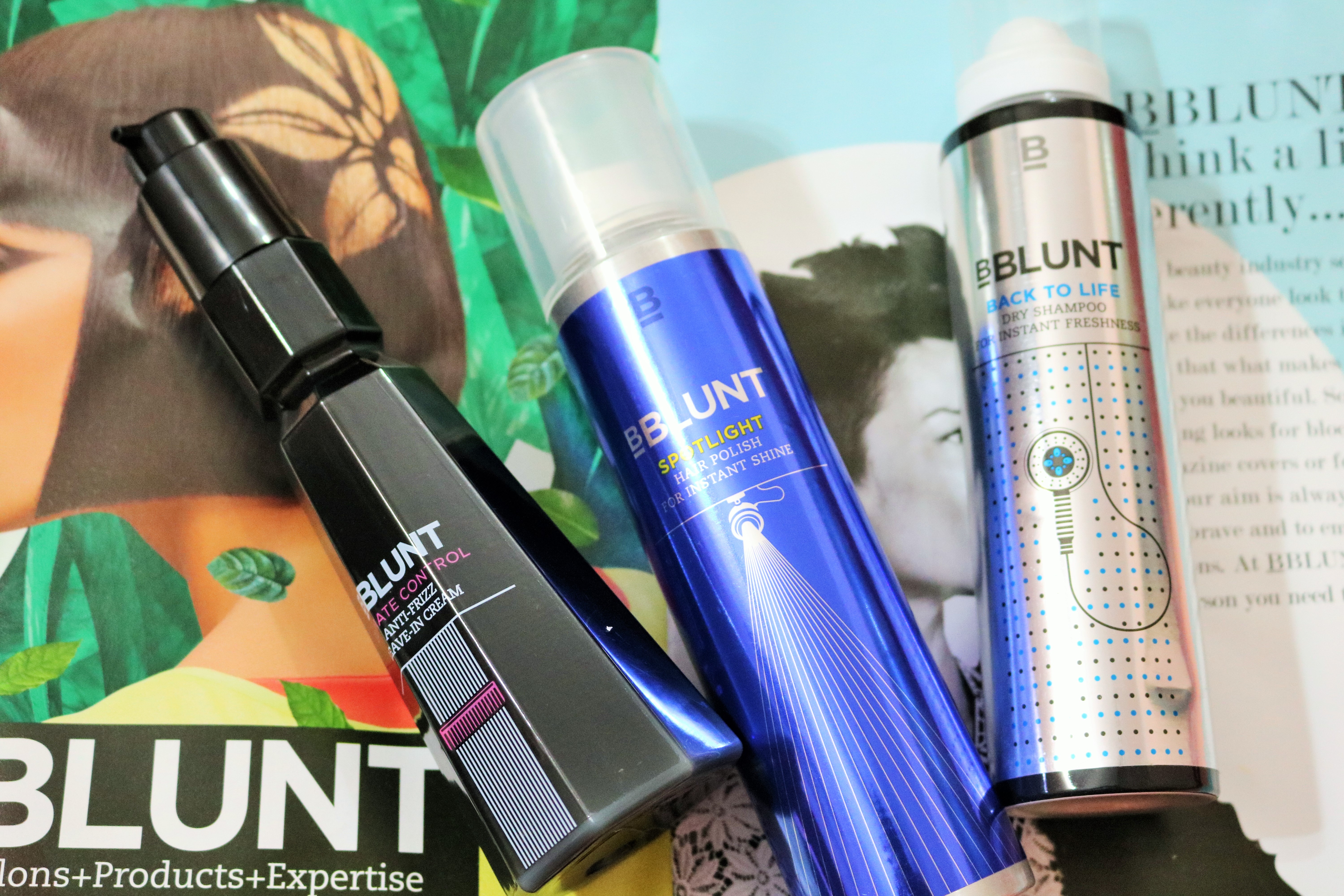 BBlunt ANTI-FRIZZ LEAVE-IN CREAM, DRY SHAMPOO AND HAIR POLISH - Review -  Pout Pretty