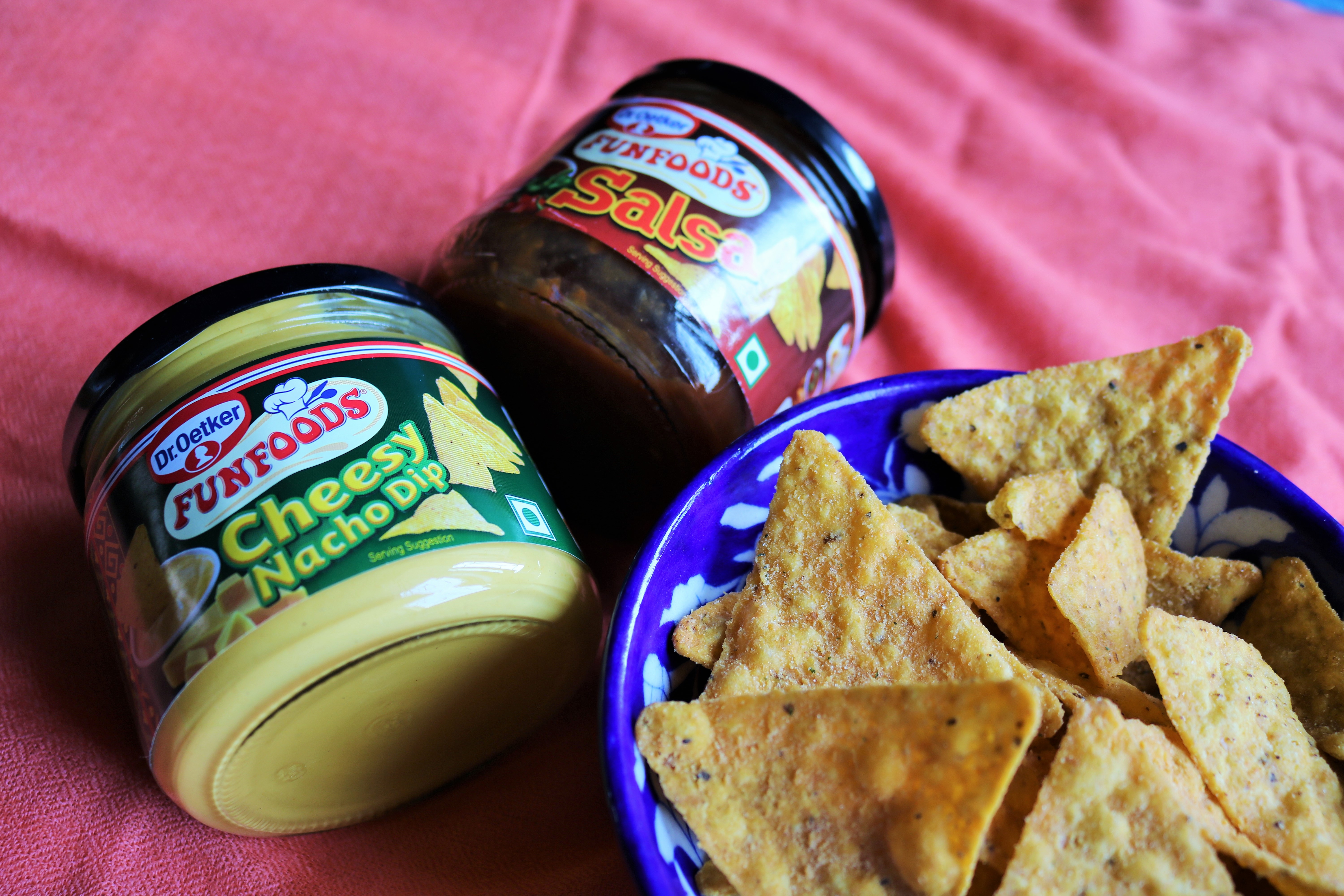 Fun Foods Cheesy Nachos and Salsa Dip