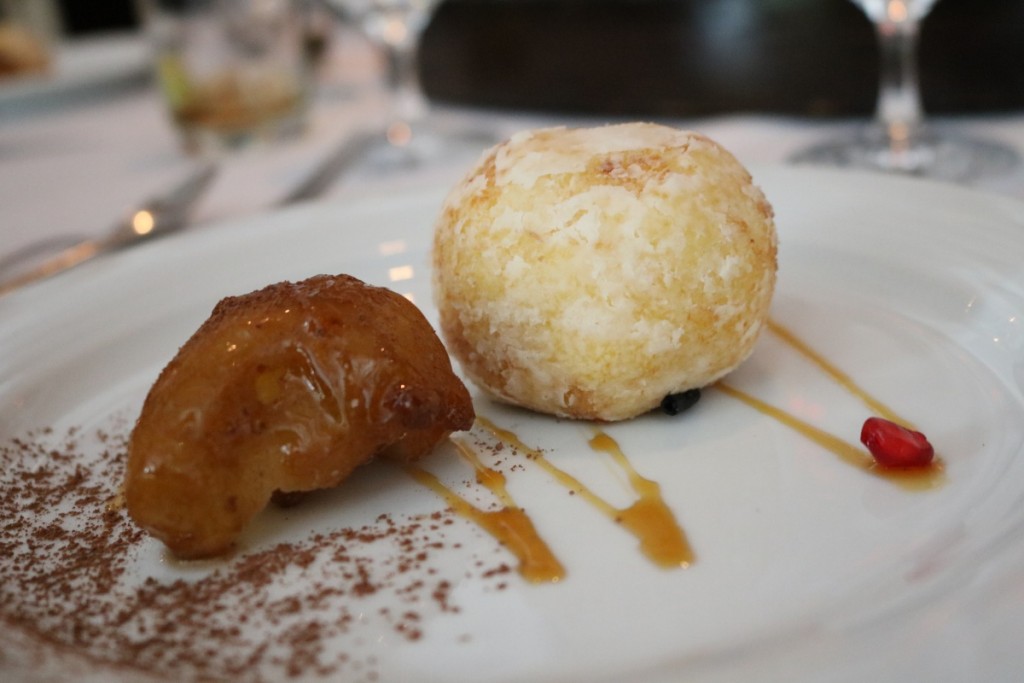 Fried icecream with toffee apple