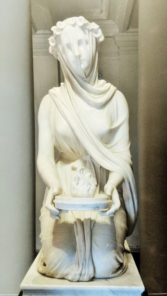A Veiled Vestal Virgin by Raffaelle Monti